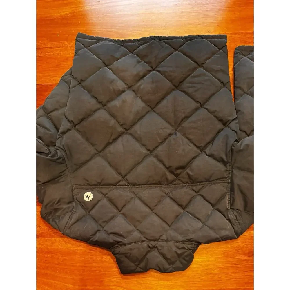 Marmot 600 Fill Jacket Black Diamond Quilted Winter Zip Up Down